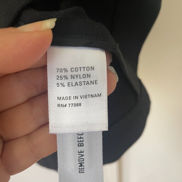 Madewell Abroad DRESS IN STRIPE-INSET TRUE BLACK Size 2 NWT - Picture 4 of 7